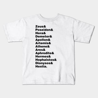 The Thirteen Olympian Gods Kids T-Shirt